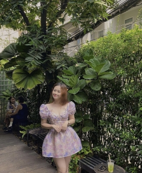 Đầm xòe, tay 2 nơ