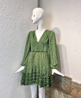 Đầm xòe tay dài