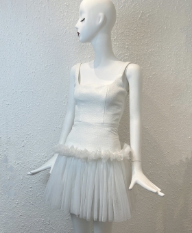 Đầm 2 dây bèo lưới