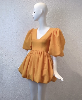 Đầm tay phồng tùng bí